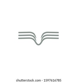 Premium book logo design. Abstract book icon vector illustration