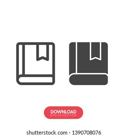 Premium bookmark icon or logo in line style. High quality sign and symbol on a white background. Vector outline pictogram for infographic, web design and app development. - Vector