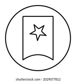Premium bookmark icon or logo in line style. High quality sign and symbol on a white background