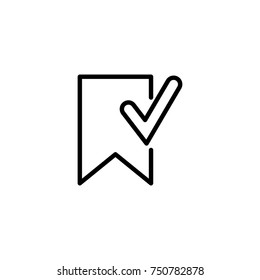 Premium bookmark icon or logo in line style. High quality sign and symbol on a white background. Vector outline pictogram for infographic, web design and app development.