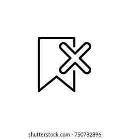 Premium bookmark icon or logo in line style. High quality sign and symbol on a white background. Vector outline pictogram for infographic, web design and app development.