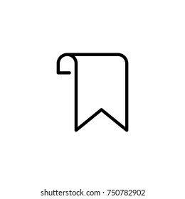 Premium bookmark icon or logo in line style. High quality sign and symbol on a white background. Vector outline pictogram for infographic, web design and app development.
