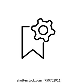 Premium bookmark icon or logo in line style. High quality sign and symbol on a white background. Vector outline pictogram for infographic, web design and app development.