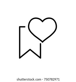 Premium bookmark icon or logo in line style. High quality sign and symbol on a white background. Vector outline pictogram for infographic, web design and app development.