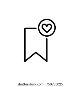 Premium bookmark icon or logo in line style. High quality sign and symbol on a white background. Vector outline pictogram for infographic, web design and app development.