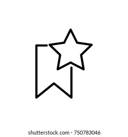 Premium bookmark icon or logo in line style. High quality sign and symbol on a white background. Vector outline pictogram for infographic, web design and app development.