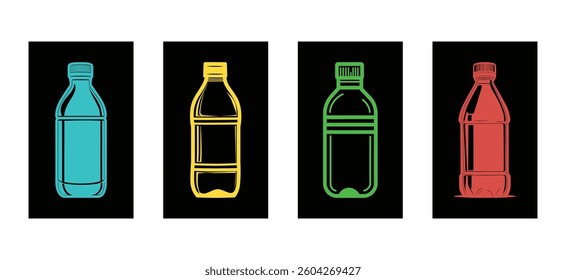 Premium Bottle Icon set. High Quality Vector Icons for Web, UI, and Branding