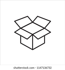 Premium box icon or logo in line style. High quality sign and symbol on a white background.