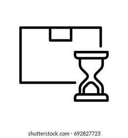 Premium box icon or logo in line style. High quality sign and symbol on a white background. Vector outline pictogram for infographic, web design and app development.