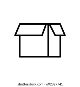 Premium box icon or logo in line style. High quality sign and symbol on a white background. Vector outline pictogram for infographic, web design and app development.