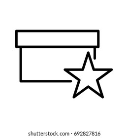 Premium box icon or logo in line style. High quality sign and symbol on a white background. Vector outline pictogram for infographic, web design and app development.