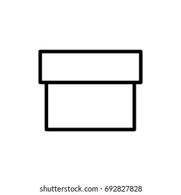 Premium box icon or logo in line style. High quality sign and symbol on a white background. Vector outline pictogram for infographic, web design and app development.