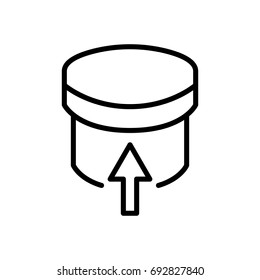 Premium box icon or logo in line style. High quality sign and symbol on a white background. Vector outline pictogram for infographic, web design and app development.