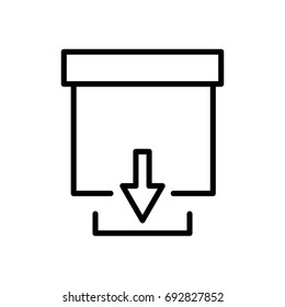 Premium box icon or logo in line style. High quality sign and symbol on a white background. Vector outline pictogram for infographic, web design and app development.