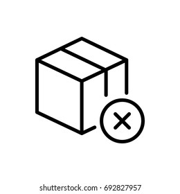 Premium box icon or logo in line style. High quality sign and symbol on a white background. Vector outline pictogram for infographic, web design and app development.
