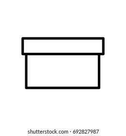 Premium box icon or logo in line style. High quality sign and symbol on a white background. Vector outline pictogram for infographic, web design and app development.
