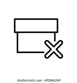 Premium box icon or logo in line style. High quality sign and symbol on a white background. Vector outline pictogram for infographic, web design and app development.