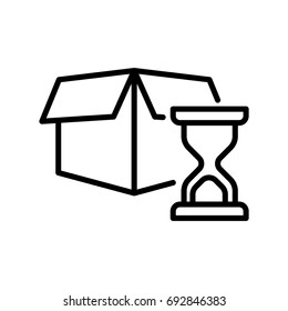 Premium box icon or logo in line style. High quality sign and symbol on a white background. Vector outline pictogram for infographic, web design and app development.