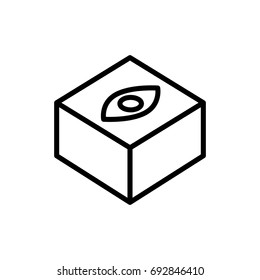 Premium box icon or logo in line style. High quality sign and symbol on a white background. Vector outline pictogram for infographic, web design and app development.