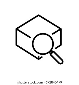 Premium box icon or logo in line style. High quality sign and symbol on a white background. Vector outline pictogram for infographic, web design and app development.