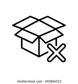 Premium box icon or logo in line style. High quality sign and symbol on a white background. Vector outline pictogram for infographic, web design and app development.