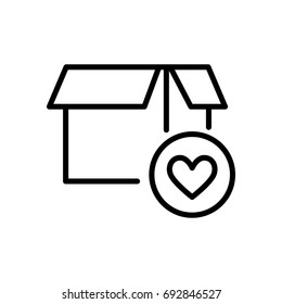 Premium box icon or logo in line style. High quality sign and symbol on a white background. Vector outline pictogram for infographic, web design and app development.