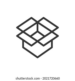 Icono de línea de cuadro premium para aplicación, web y interfaz de usuario. Signo de trazo vectorial aislado en un fondo blanco. Icono de contorno del cuadro en estilo de moda.
