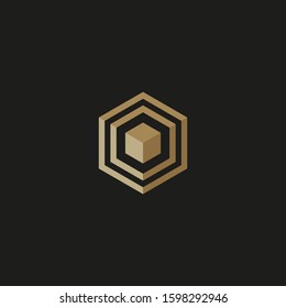 Premium box logo design. Abtract box icon vector illustration