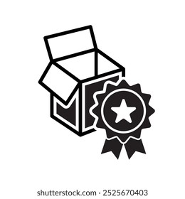 premium box packaging icon vector graphic design isolated white background