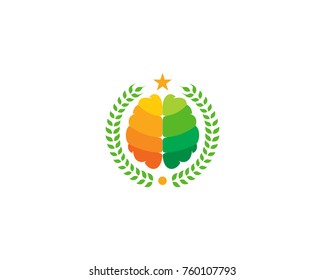 Premium Brain Icon Logo Design Element