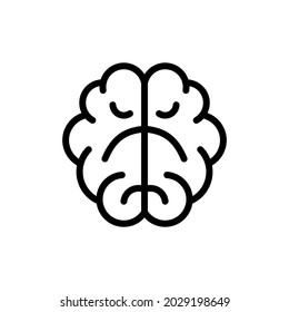Premium Brain Line Icon für App, Web und UI. Vektorgrafik-Schlagzeichen einzeln auf weißem Hintergrund. Umriss Symbol des Gehirns im trendigen Stil.