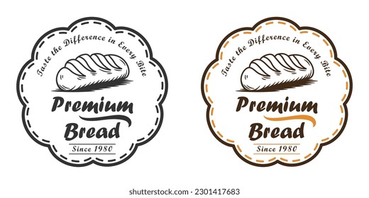 Premium bread logo branding vector design for bakery, bread shop, professional logo, premium logo, minimalist design.