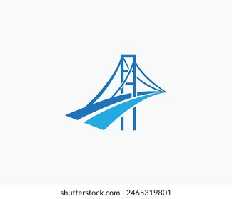 Plantilla de Vector de concepto de diseño de logotipo de Premium bridge.