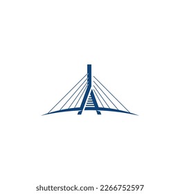 Premium bridge logo design vector template