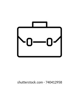 Premium briefcase icon or logo in line style. High quality sign and symbol on a white background. Vector outline pictogram for infographic, web design and app development.