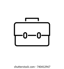 Premium briefcase icon or logo in line style. High quality sign and symbol on a white background. Vector outline pictogram for infographic, web design and app development.