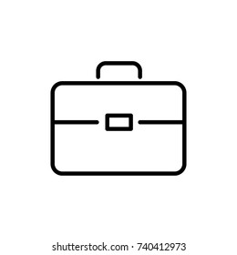 Premium briefcase icon or logo in line style. High quality sign and symbol on a white background. Vector outline pictogram for infographic, web design and app development.