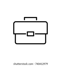 Premium briefcase icon or logo in line style. High quality sign and symbol on a white background. Vector outline pictogram for infographic, web design and app development.