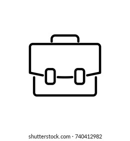 Premium briefcase icon or logo in line style. High quality sign and symbol on a white background. Vector outline pictogram for infographic, web design and app development.