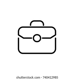 Premium briefcase icon or logo in line style. High quality sign and symbol on a white background. Vector outline pictogram for infographic, web design and app development.