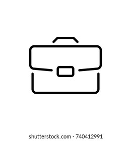 Premium briefcase icon or logo in line style. High quality sign and symbol on a white background. Vector outline pictogram for infographic, web design and app development.