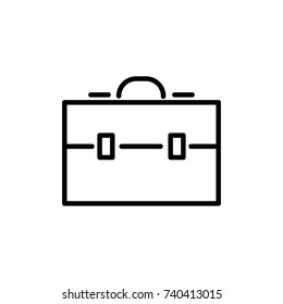 Premium briefcase icon or logo in line style. High quality sign and symbol on a white background. Vector outline pictogram for infographic, web design and app development.