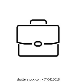 Premium briefcase icon or logo in line style. High quality sign and symbol on a white background. Vector outline pictogram for infographic, web design and app development.