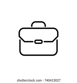 Premium briefcase icon or logo in line style. High quality sign and symbol on a white background. Vector outline pictogram for infographic, web design and app development.
