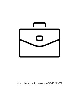 Premium briefcase icon or logo in line style. High quality sign and symbol on a white background. Vector outline pictogram for infographic, web design and app development.