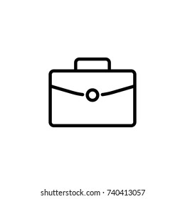 Premium briefcase icon or logo in line style. High quality sign and symbol on a white background. Vector outline pictogram for infographic, web design and app development.