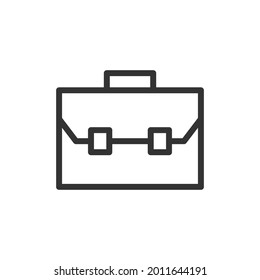Premium briefcase line icon for app, web and UI. Vector stroke sign isolated on a white background. Outline icon of briefcase in trendy style.