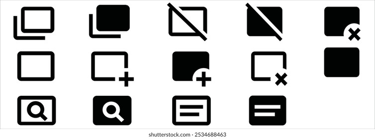 Premium broadcast connect and add, cancel Vector UI icon set for website and mobile device interface