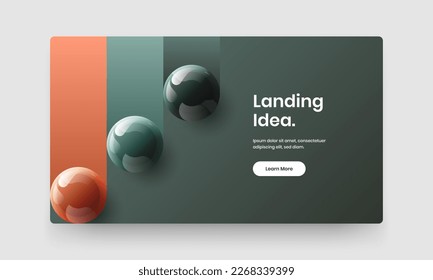 Premium brochure design vector illustration. Fresh realistic balls catalog cover template.