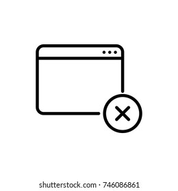 Premium browser icon or logo in line style. High quality sign and symbol on a white background. Vector outline pictogram for infographic, web design and app development.